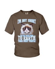 I am not short - grumpy cat Youth T-Shirt tile