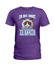 I am not short - grumpy cat Ladies T-Shirt tile