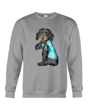 Dachshund love dad Crewneck Sweatshirt tile
