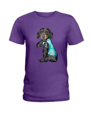 Dachshund love dad Ladies T-Shirt tile