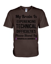 My brain is experiencing Technical Difficulties V-Neck T-Shirt tile