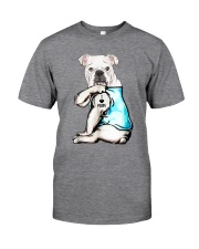 English Bulldog love mom Classic T-Shirt front
