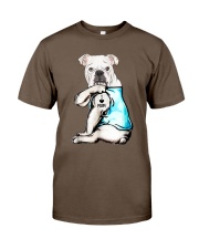 English Bulldog love mom Classic T-Shirt tile