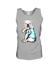 English Bulldog love mom Unisex Tank tile