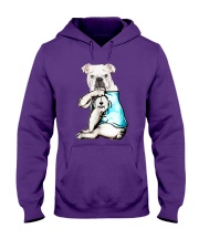English Bulldog love mom Hooded Sweatshirt tile