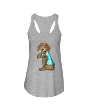 Dachshund love dad Ladies Flowy Tank tile