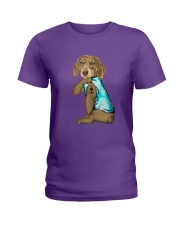 Dachshund love dad Ladies T-Shirt tile