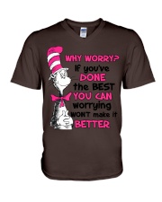 Breast cancer - why worry V-Neck T-Shirt tile