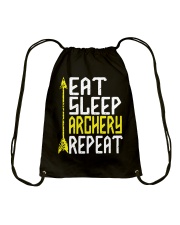Eat Sleep Archery Repeat-Sports Hobby Drawstring Bag thumbnail