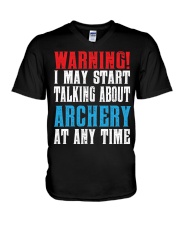Archery Warning-Sports Hobby V-Neck T-Shirt thumbnail