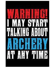 Archery Warning-Sports Hobby 11x17 Poster thumbnail