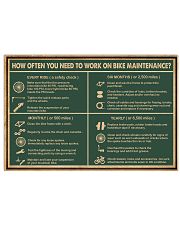 Cycling Retro Green Work On Bike Maintenance 17x11 Poster front