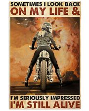 Motorcycle Sometimes I Look Back On My Life 11x17 Poster front