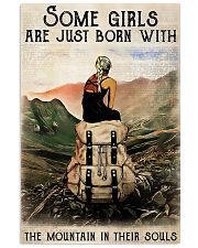 Hiking Girls Are Just Born With The Mountain 11x17 Poster front