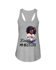 Black Queen Living My Best Life Ladies Flowy Tank tile
