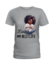Black Queen Living My Best Life Ladies T-Shirt tile