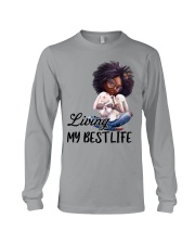 Black Queen Living My Best Life Long Sleeve Tee tile