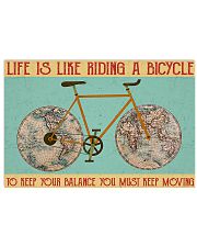 Cycling Life Is Like Riding 17x11 Poster front