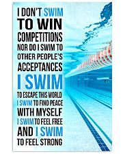 Swimming - I Swim To Find Peace With Myself 11x17 Poster front