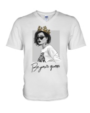 Black Queen Be Your Queen V-Neck T-Shirt tile