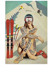 Skiing Girl Text 11x17 Poster front