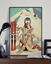 Skiing Girl Text 11x17 Poster lifestyle-poster-2