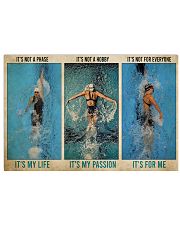 Swimming It's Not A Phase It's My Life 17x11 Poster front