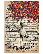 Surfing Into The Ocean I Go To Find My Soul 11x17 Poster front