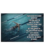 Swimmer Your Character Is More Important 17x11 Poster front
