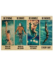 Swimming Be Brave When You Are Scared 17x11 Poster front