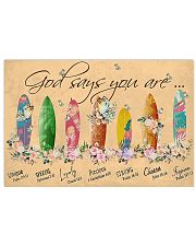 Surfing - God Says You Are Unique 17x11 Poster front