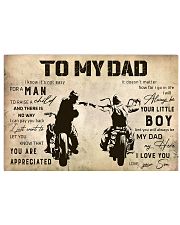 Motorcycle To My Dad 17x11 Poster front