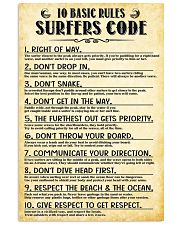 Surfing 10 Basic Rules Sufers Code 11x17 Poster front