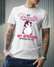 Penguin - My Attitude Depends On You Classic T-Shirt lifestyle-mens-crewneck-front-6