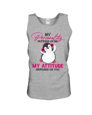 Penguin - My Attitude Depends On You Unisex Tank tile