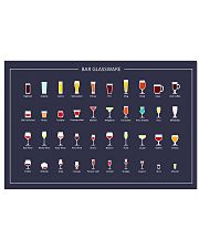 Bartender Bar Glassware 17x11 Poster front