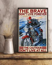 Motorcycle The Brave Don't Live Forever 11x17 Poster lifestyle-poster-3