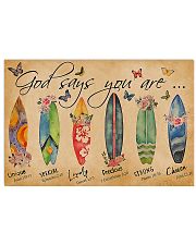Surfing Lovers God Says You Are 17x11 Poster front