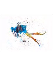 Scuba Diver Watercolor Art 17x11 Poster front