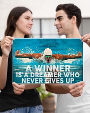 Swimming A Winner Is A Dreamer Who Never Gives Up 17x11 Poster poster-landscape-17x11-lifestyle-20