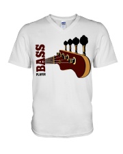 Bass Player V-Neck T-Shirt tile