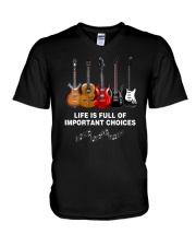 Guitar V-Neck T-Shirt tile