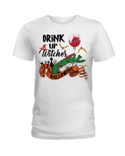 DRINK UP WITCHES HALLOWINE Ladies T-Shirt tile