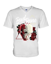 BAD TO THE BONE V-Neck T-Shirt tile