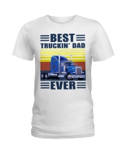 Best truckin dad ever vintage father's day shirt Ladies T-Shirt thumbnail