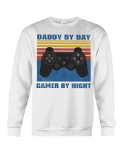 Daddy by day gamer by night vinagte shirt Crewneck Sweatshirt thumbnail