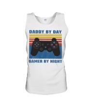 Daddy by day gamer by night vinagte shirt Unisex Tank thumbnail
