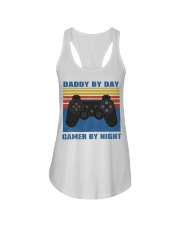 Daddy by day gamer by night vinagte shirt Ladies Flowy Tank thumbnail