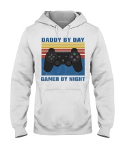 Daddy by day gamer by night vinagte shirt Hooded Sweatshirt thumbnail