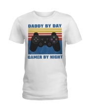 Daddy by day gamer by night vinagte shirt Ladies T-Shirt thumbnail